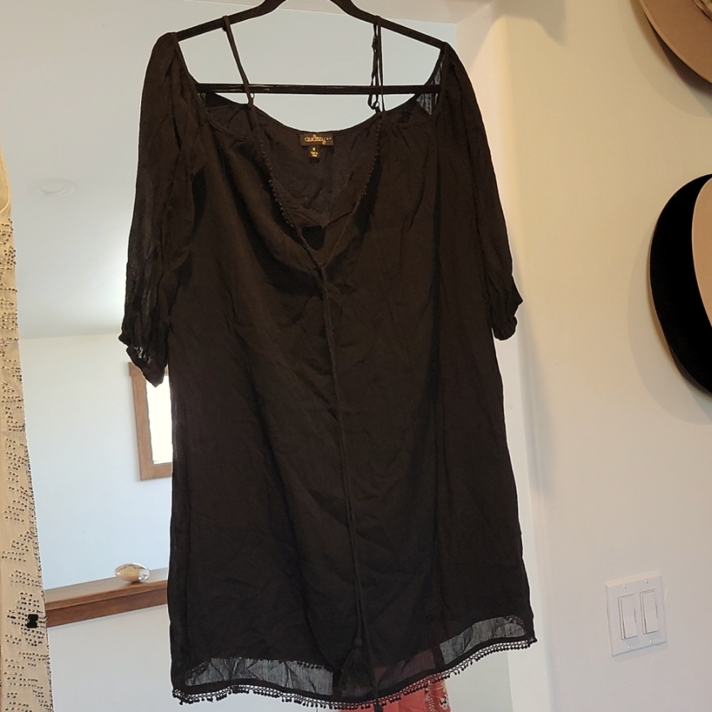 Black off the shoulder dress